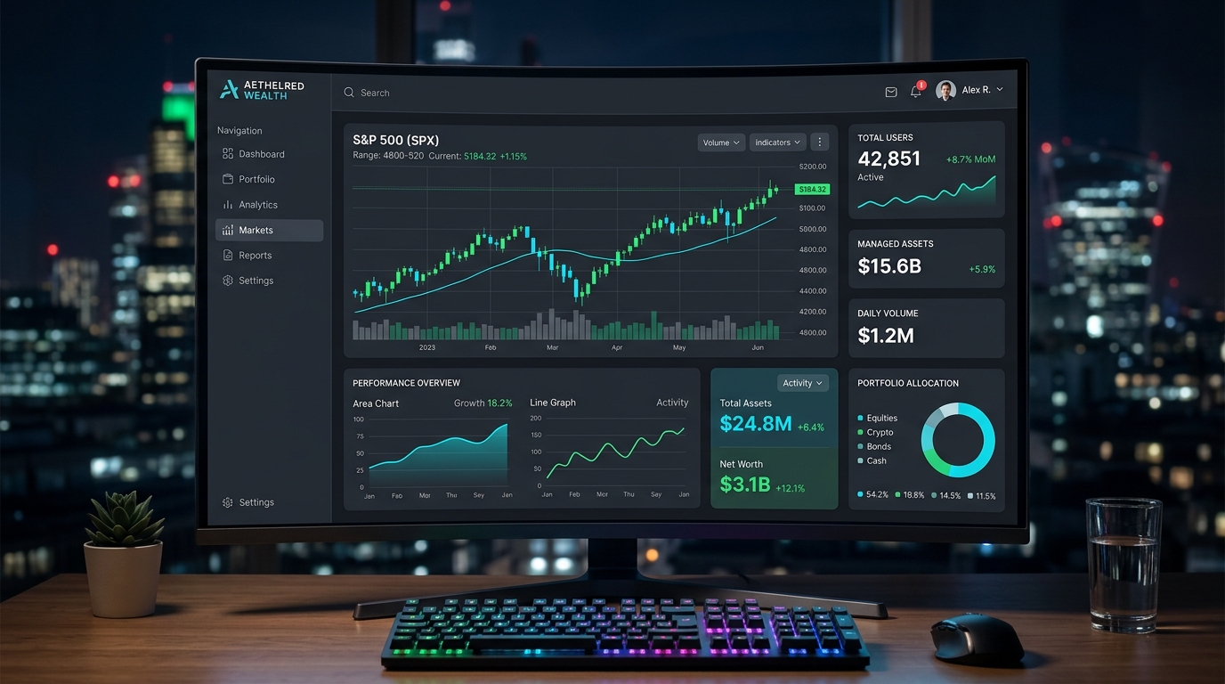 Fintech Dashboard wealth management platform